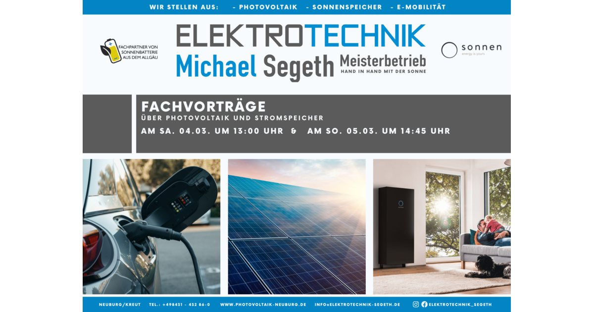 Unsere Vortr Ge Auf Der Energiespar Messe Neuburg Angebote Zum