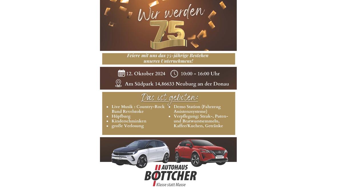 Feiere mit uns das 75-jährige Bestehen unseres Unternehmens!