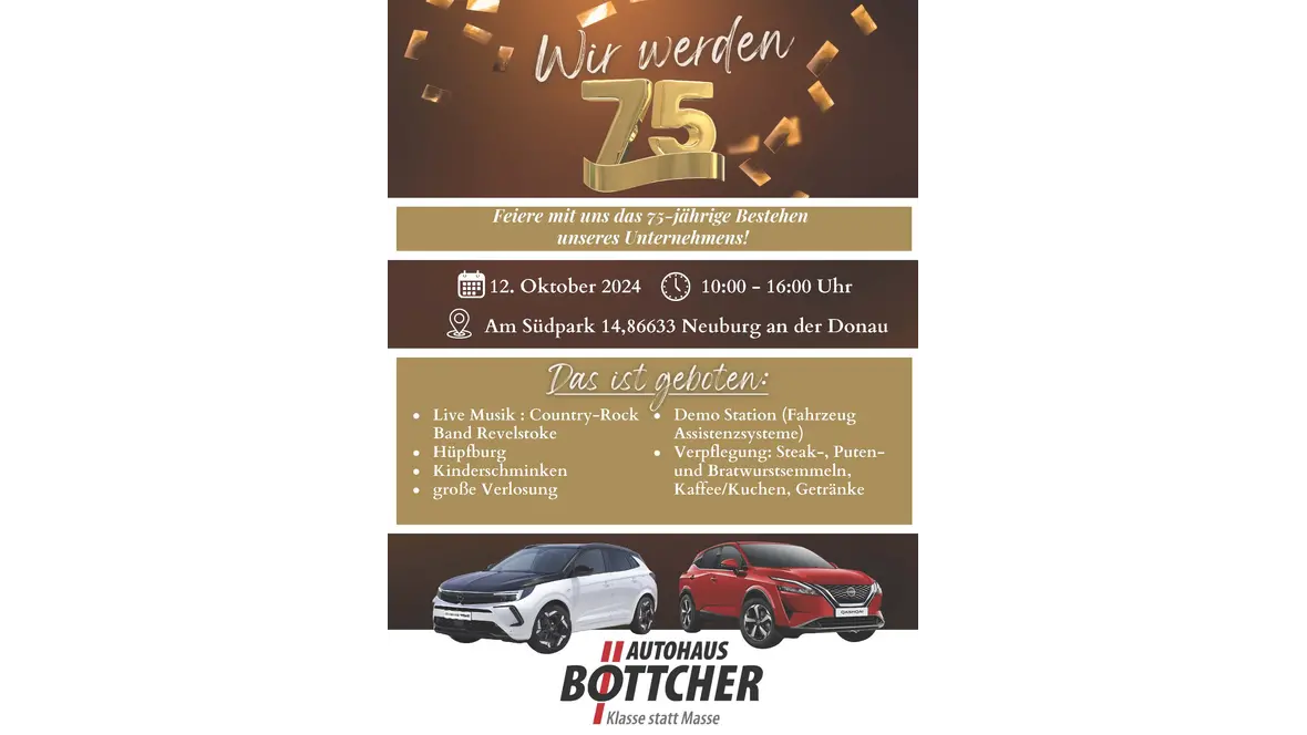 Feiere mit uns das 75-jährige Bestehen unseres Unternehmens!