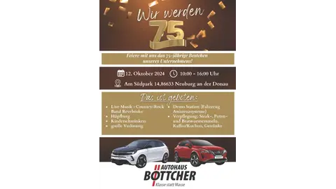 Feiere mit uns das 75-jährige Bestehen unseres Unternehmens!
