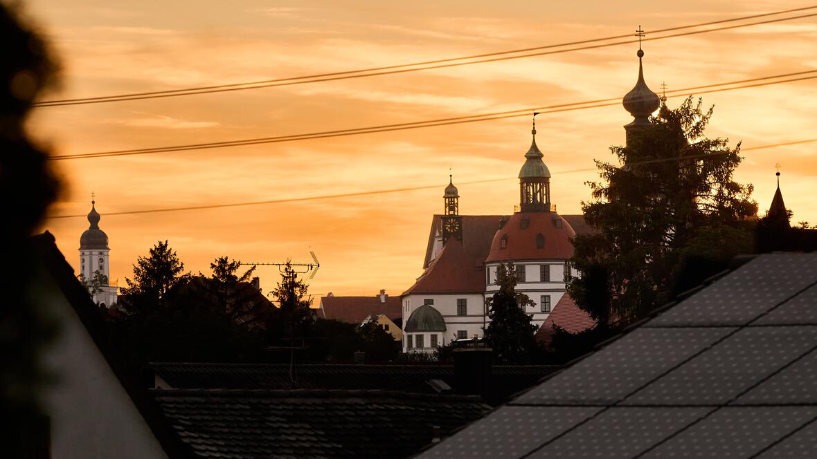 Ungewöhnlicher Blick auf das Schloss
