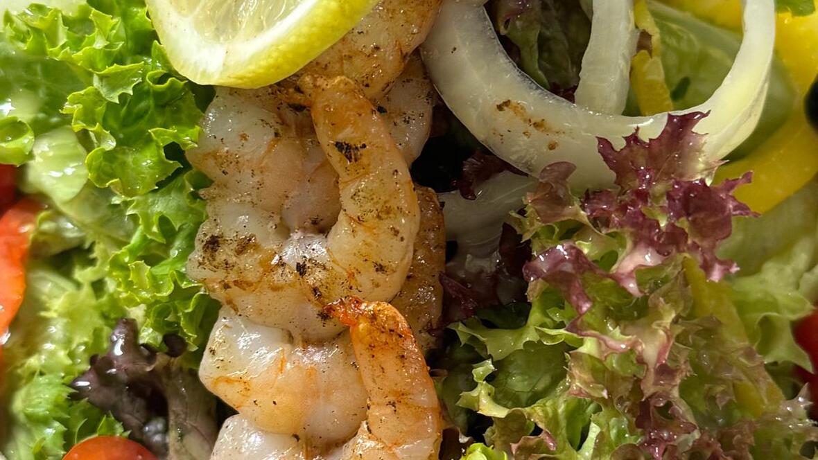 Salat mit Schrimps